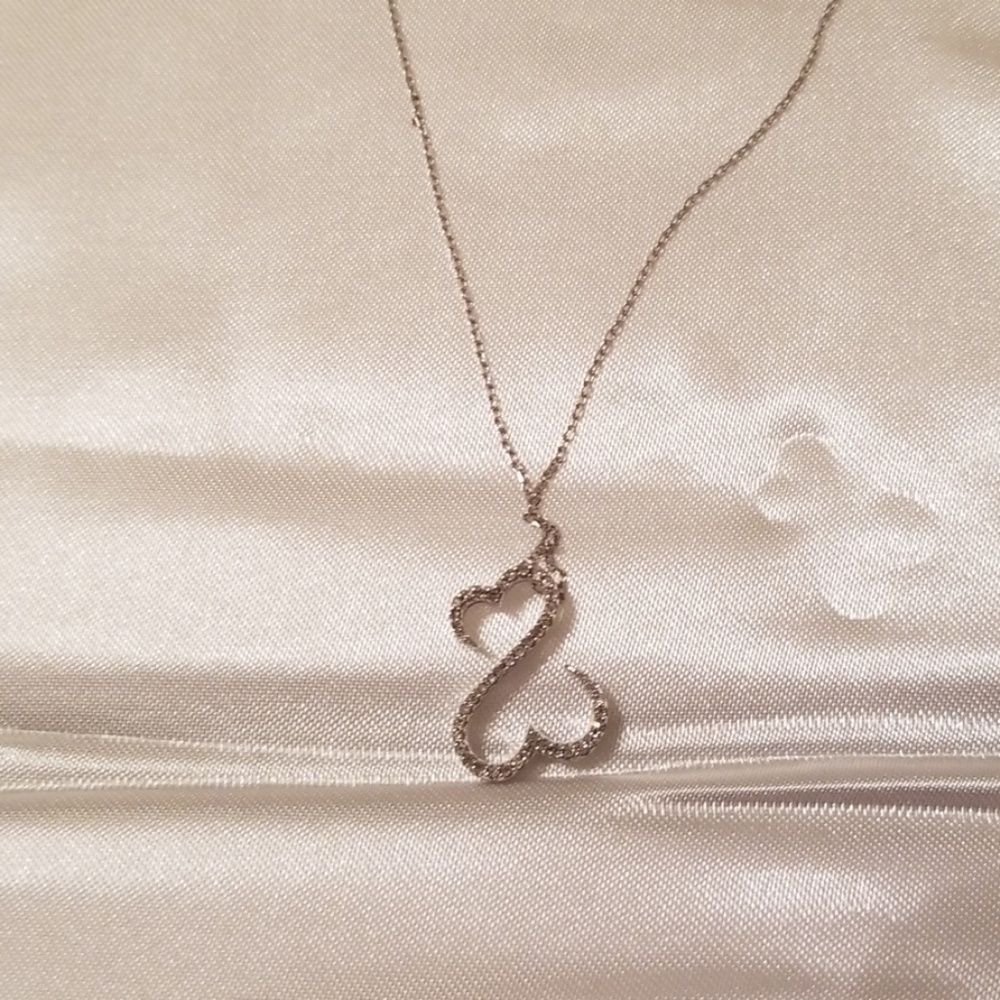 14WG Open Hearts by Jane Necklace